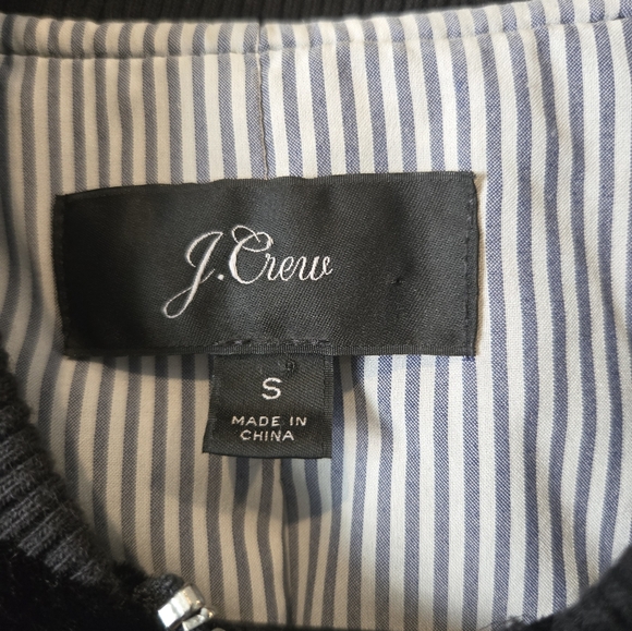 J Crew Velour Zip up bomber jacket - Picture 2 of 6